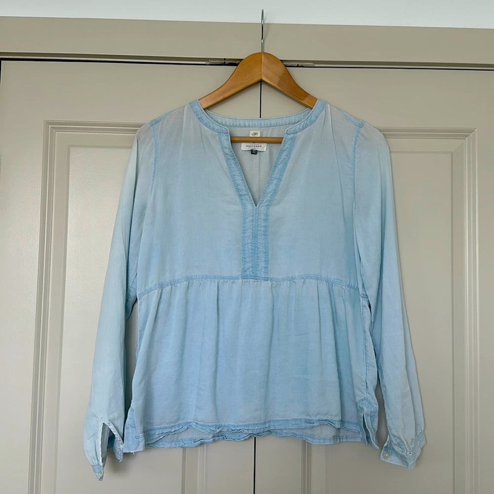 Loft blue blouse, size XS